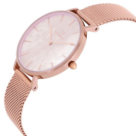 NWT Authentic Daniel Wellington Petite Melrose Pearl Quartz Women's Watch - Picture 2 of 3